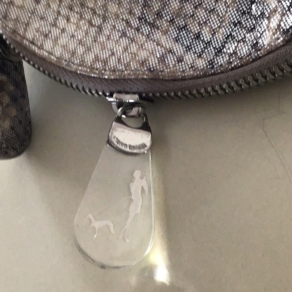Metallic Silver Python-Effect Chain Crossbody Bag - Picture 6 of 6